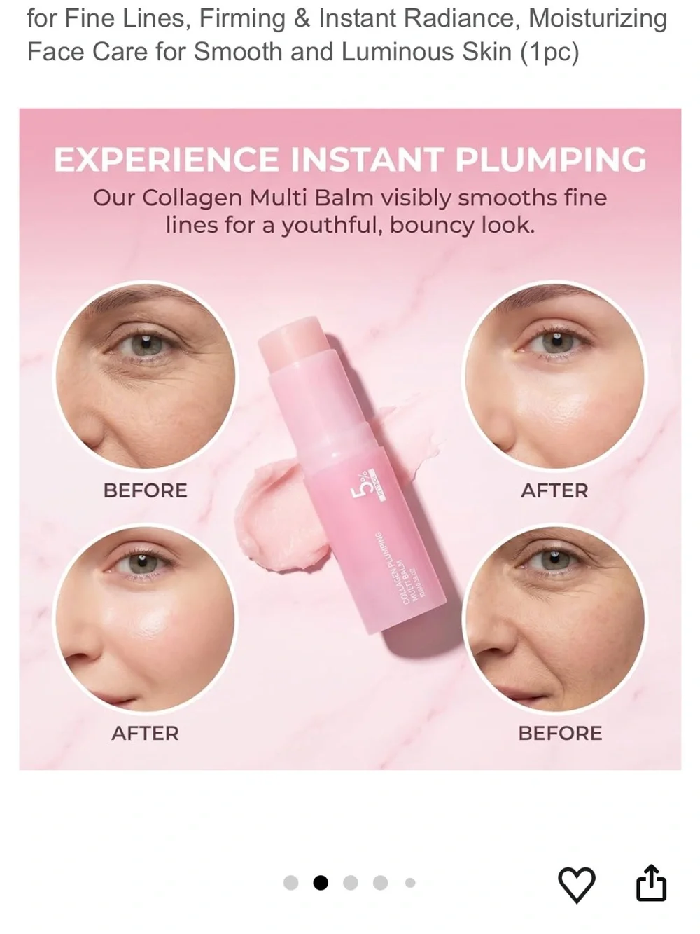 Collagen Plumping Multi Balm - Pink - 5% Retinol 2 pac